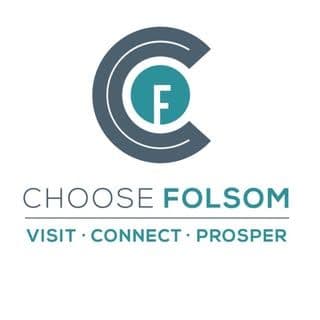 The logo for the Folsom Chamber of Commerce.